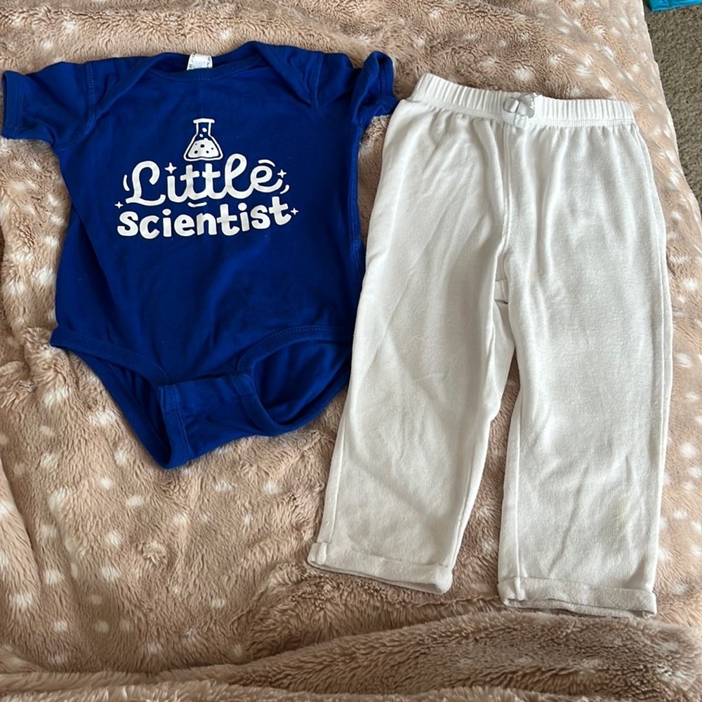 Size 18 months little scientist outfit.